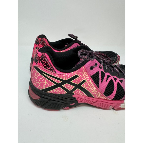 ASICS Gel Noosa Tri 9 C401Q Women's 8.5 Pink Neon and Black Running Shoe - Picture 2 of 7